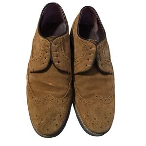 Ted Baker Hackney Oxfords in Brown Wingtip Dress Shoes Lace Up Suede Size 7